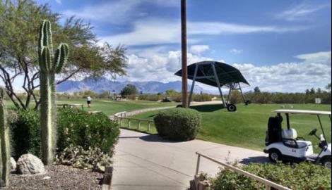 view of cart path through the course